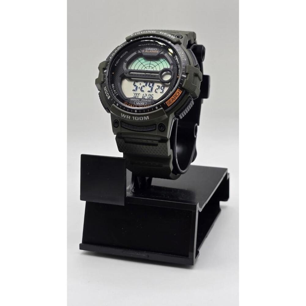 Casio Fishing Gear Men's Quartz Olive Green Band 48mm Watch WS1200H-3AV